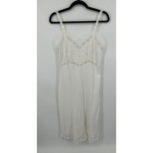 Vintage POWERS MODEL FULL SLIP  Nylon Denier White Lace Size 36